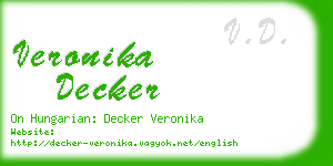 veronika decker business card